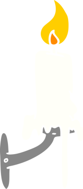 Bir insan tarafından çizilmiş bir mum çubuğu karalaması.