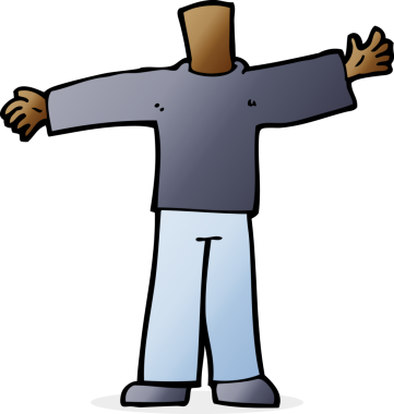 Açık kollu karikatür gövdesi (bir insan tarafından çizilen ve eşleştirilen karikatürler)