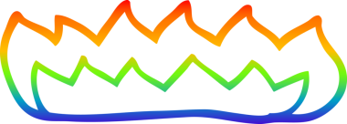 gökkuşağı gradyan çizgi çizimi bir insan tarafından çizilmiş bir gaz alevi