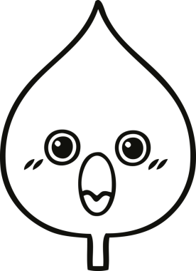 Bir insan tarafından çizilmiş dışavurumsal yaprağın çizgi çizimi