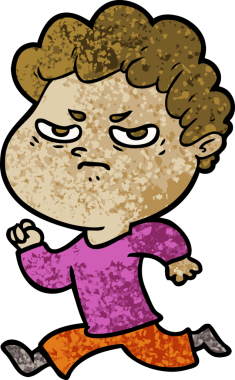 Bir insan tarafından çizilmiş kızgın bir adam.