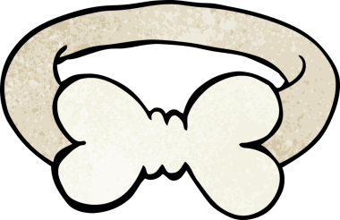 Bir insan tarafından çizilmiş karikatür papyonu.