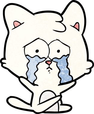 Bir insan tarafından çizilmiş çizgi film kedisi.