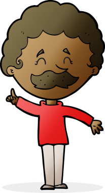 Bir insan tarafından çizilmiş bir fikri olan çizgi film adamı.