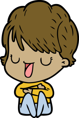 Bir insan tarafından çizilmiş bir karikatür kadın konuşuyor.