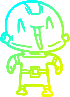 Bir insan tarafından çizilmiş soğuk gradyan robot çizimi