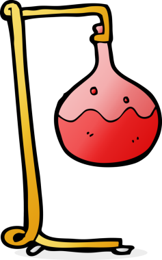 bir insan tarafından çizilmiş karikatür bilim deneyi