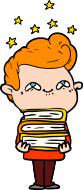 Bir insan tarafından çizilmiş heyecanlı bir çizgi film.