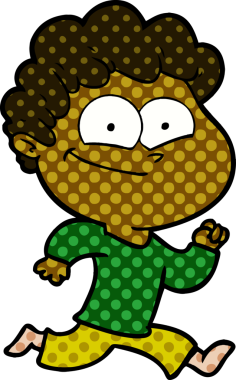 Bir insan tarafından çizilmiş mutlu bir adam.