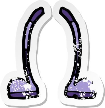 Bir insan tarafından çizilmiş çizgi film bacaklarının gerilimli yapıştırması.