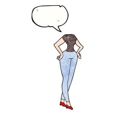 Serbest konuşma balonu desenli başsız karikatür gövdesi (kendi fotoğraflarını ekle) bir insan tarafından çizildi