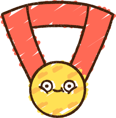 Bir insan tarafından çizilen Altın Madalya Tebeşiri