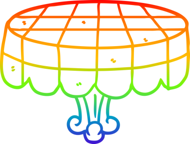 gökkuşağı gradyanı bir insan tarafından çizilmiş bir kafe tablosunun çizimi