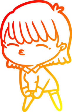 Bir insan tarafından çizilmiş bir karikatür kadın çizimi