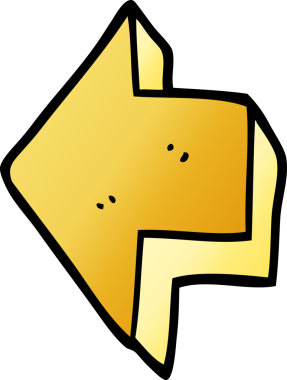 Bir insan tarafından çizilmiş karalama işaretli ok