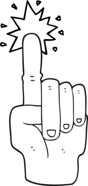 Bir insan tarafından çizilmiş siyah beyaz karikatür.