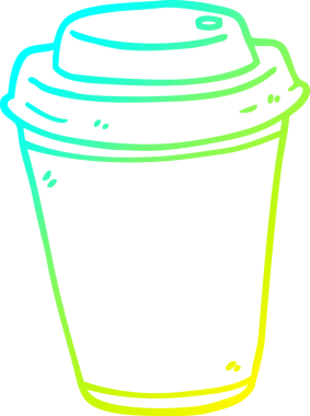 Bir insan tarafından çizilmiş bir çizgi filmin soğuk gradyan çizimi.