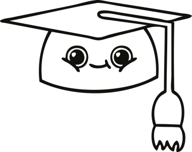 Mezuniyet şapkası çizimi bir insan tarafından çizilmiş.