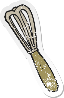 Bir insan tarafından çizilmiş karikatür çırpıcısının gerilimli yapıştırması.