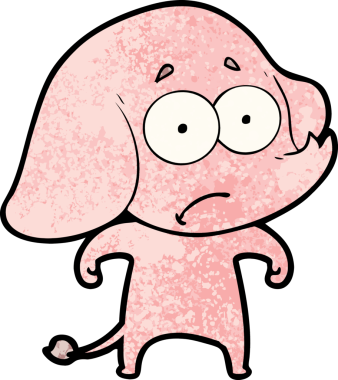 bir insan tarafından çizilmiş belirsiz bir fil.