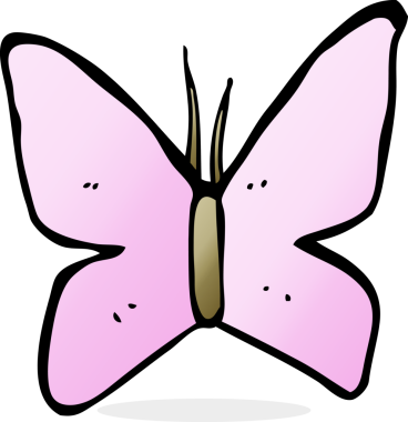 bir insan tarafından çizilmiş kelebek sembolü.