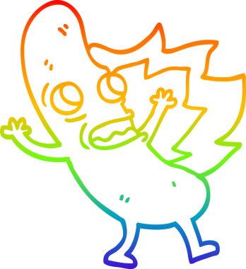 gökkuşağı gradyan çizgi çizimi bir insan tarafından çizilmiş alevli sosisli