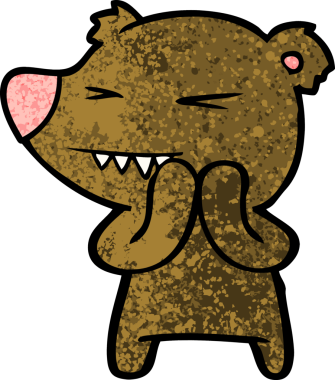 Bir insan tarafından çizilmiş bir çizgi film karakteri.