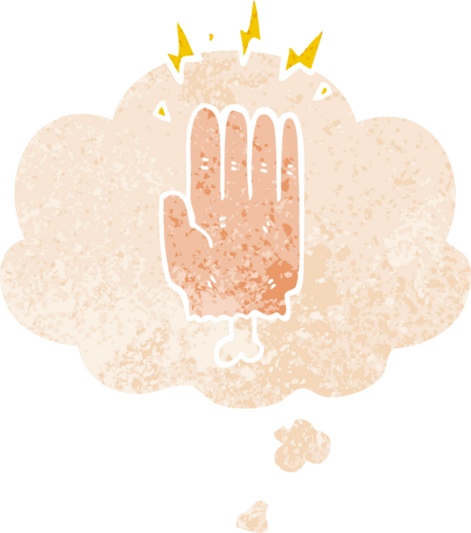 Homurdanan düşünce baloncuğuyla cadılar bayramı sihirli cadılar bayramı eli bir insan tarafından çizilmiş kederli retro tarzı