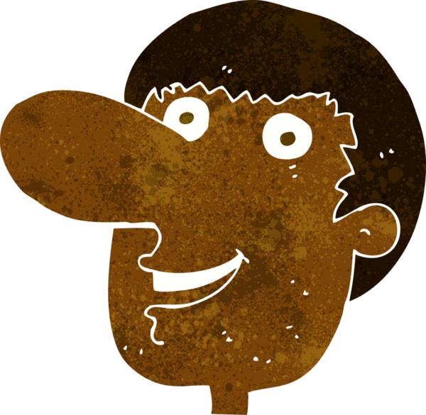 Bir insan tarafından çizilmiş mutlu erkek yüzü.