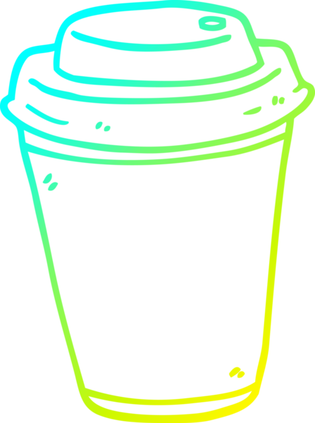 Bir insan tarafından çizilmiş bir çizgi filmin soğuk gradyan çizimi.