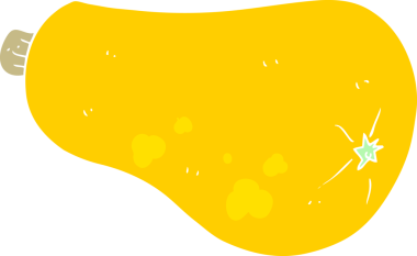 Bir insan tarafından çizilmiş tereyağlı balkabağının düz renk çizimi