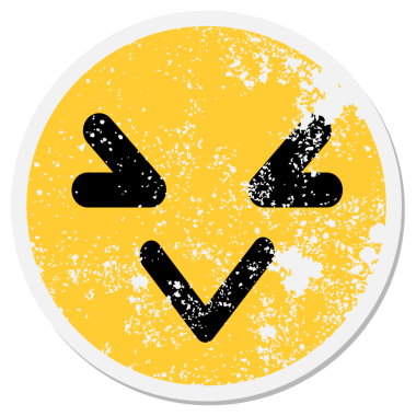 Bir insan tarafından çizilmiş sinirli kuş surat çemberi.