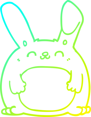 Bir insan tarafından çizilmiş bir çizgi film tavşanı çizimi