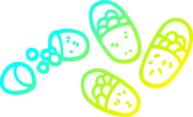 Bir insan tarafından çizilmiş tabletlerin soğuk gradyan çizgileri.