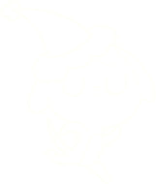 Bir insan tarafından çizilen Noel Köpeği Tebeşiri