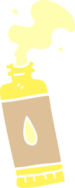 Bir insan tarafından çizilmiş karalama, sıkılmış losyon tüpü.