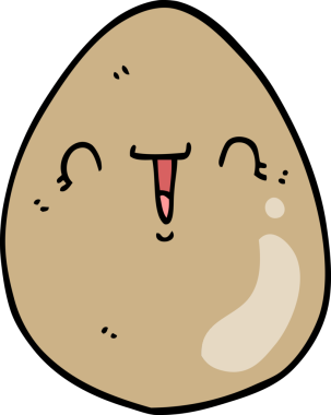 bir insan tarafından çizilmiş karikatür yumurtası