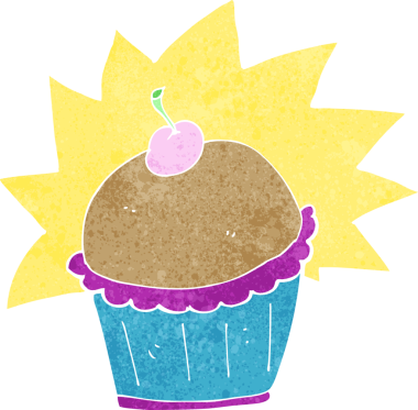 Bir insan tarafından çizilmiş bir kek.