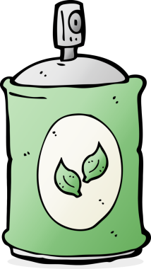 bir insan tarafından çizilmiş doğal sprey.