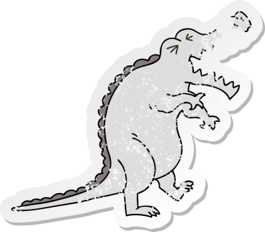 Bir insan tarafından çizilmiş garip bir el çiziminin sıkıntılı çıkartması.