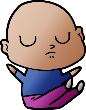 bir insan tarafından çizilmiş kel bir adam.