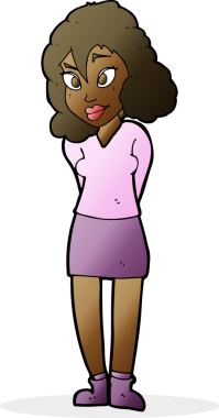 Bir insan tarafından çizilmiş, kafası karışık bir kadın.