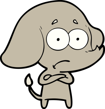 bir insan tarafından çizilmiş belirsiz bir fil.