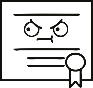 Mezuniyet diplomasını çizen çizgi bir insan tarafından çizilmiş.