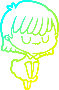 Bir insan tarafından çizilmiş bir karikatür kadın çizimi.