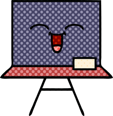 bir insan tarafından çizilmiş bir karatahtanın çizgi roman tarzı