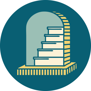 Bir insan tarafından çizilmiş bir mezar taşının ikonik dövme şekli