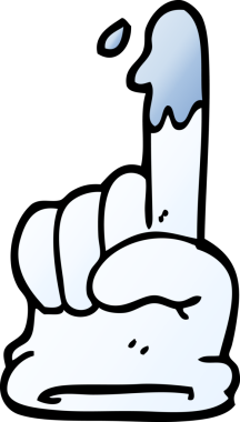 Bir insan tarafından çizilmiş tıbbi eldiven.