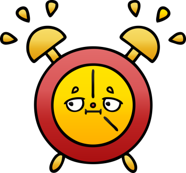 Bir insan tarafından çizilmiş alarm saatinin gölgeli çizimi