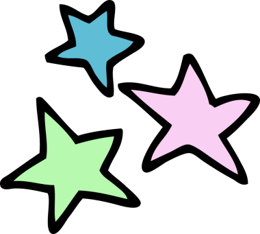 Bir insan tarafından çizilmiş karalama yıldızı.